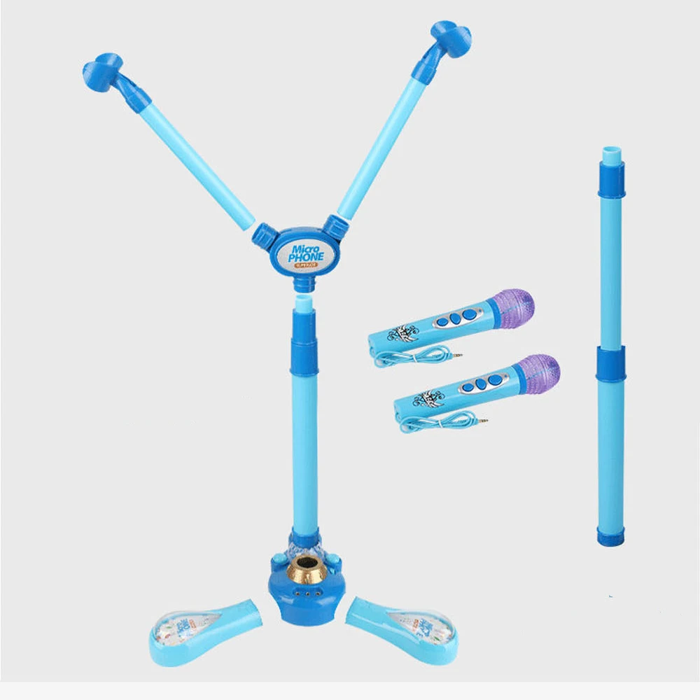 Kids Karaoke Instruments Musical Toys with Adjustable Stand and Microphone Birthday Gifts for Boys Girls