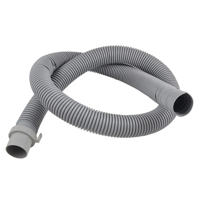 High Resistance Flexible Plastic Black White Corrugated Flexible Drain Pipe 3 Inch PVC Suction Water Hose For Washing Machine