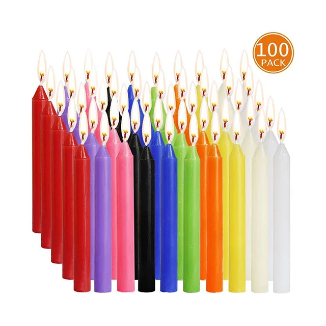 Wholesale 100 in 1 Print Party Wedding Christmas Set Luxury Colorful Spell Candles Birthday Cake Pillar Candles
