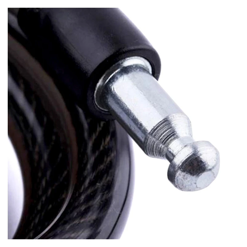 Spiral Steel Cable Theft Universal Bicycle Lock Protective Stainless Steel Cable Coil Bike Accessories Bike Lock with 2 Keys