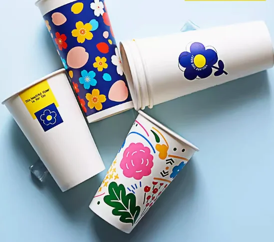 Factory Direct Embossing Cup 4 Oz 8oz 12oz  Customised Disposable Embossing Paper Cups