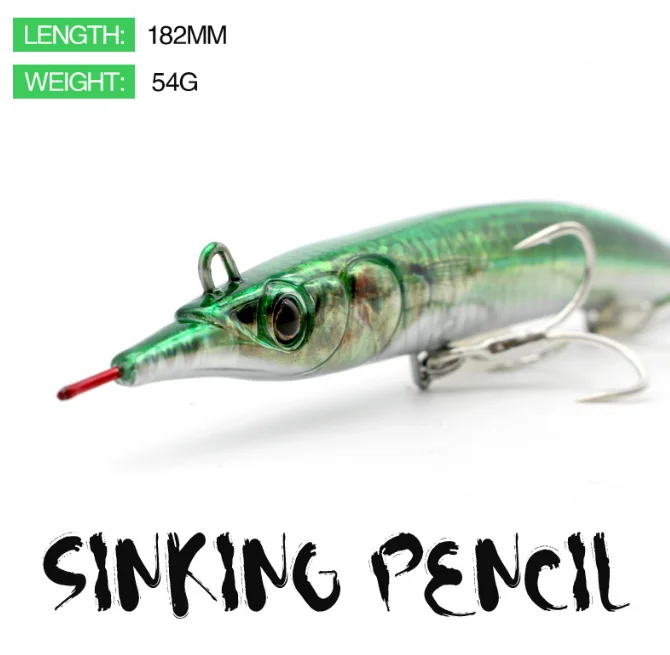R52 182mm 54g sinking tuna hard plastic fishing lures