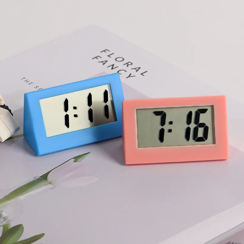 Cheap Mini Digital Car Clock Triangle Mini Digital Home Alarm Clock For Car Dashboard