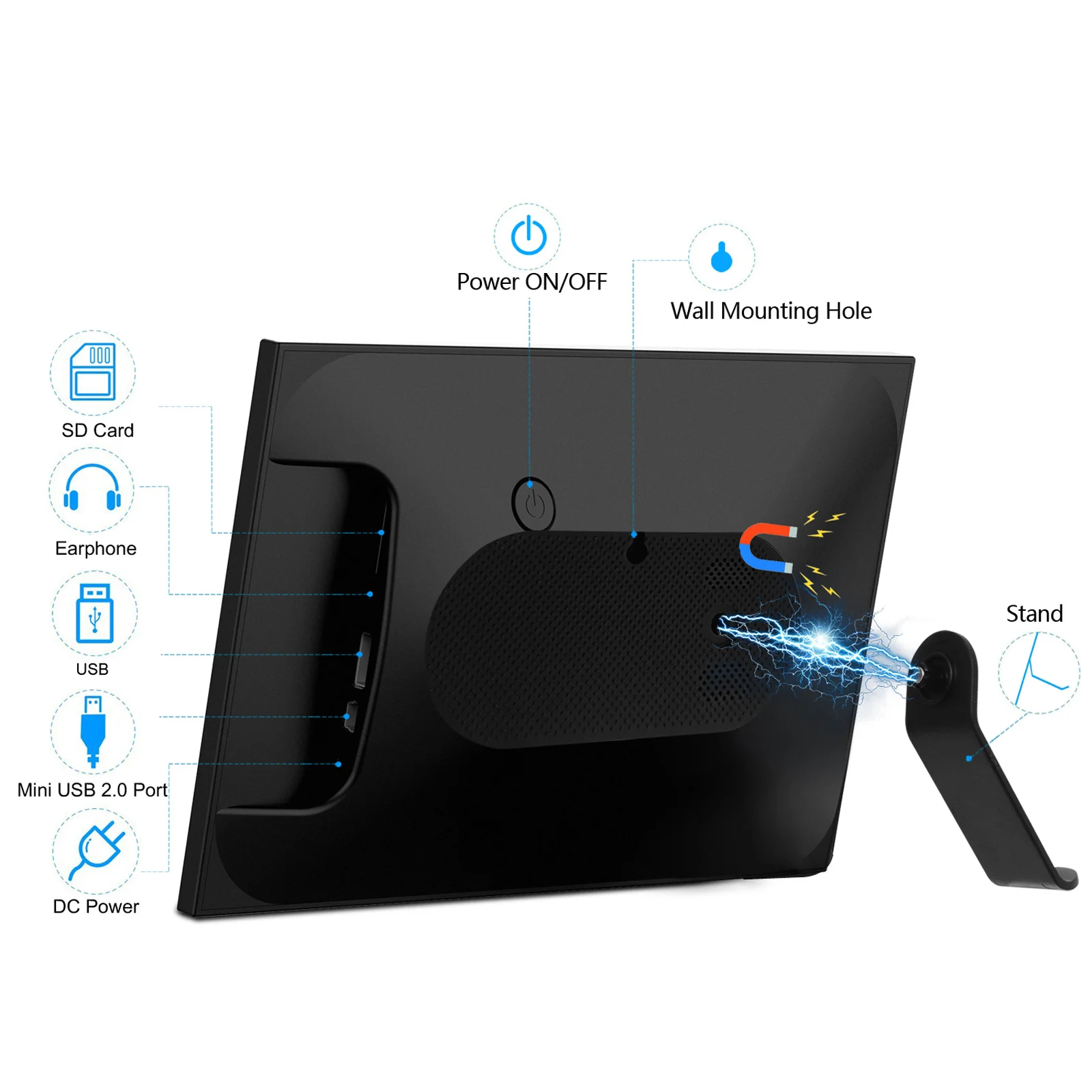 Новый дизайн 8-дюймовый сенсорный экран Android wifi цифровая l фоторамка MP4 видеоплеер с метеостанцией