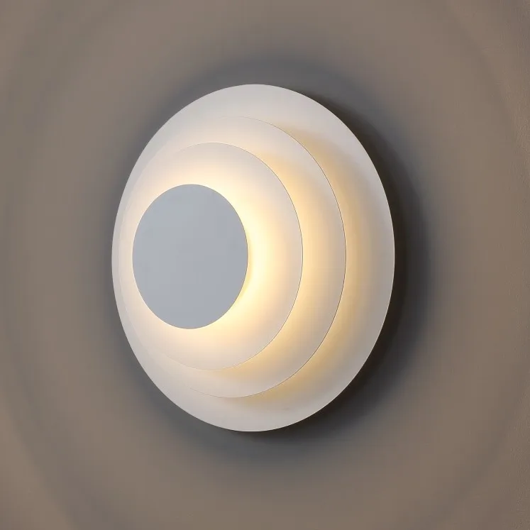 Nordic Style Surface Mount Luxury LED round Wall Light Indoor aluminum Sconce Home Decoration Lighting