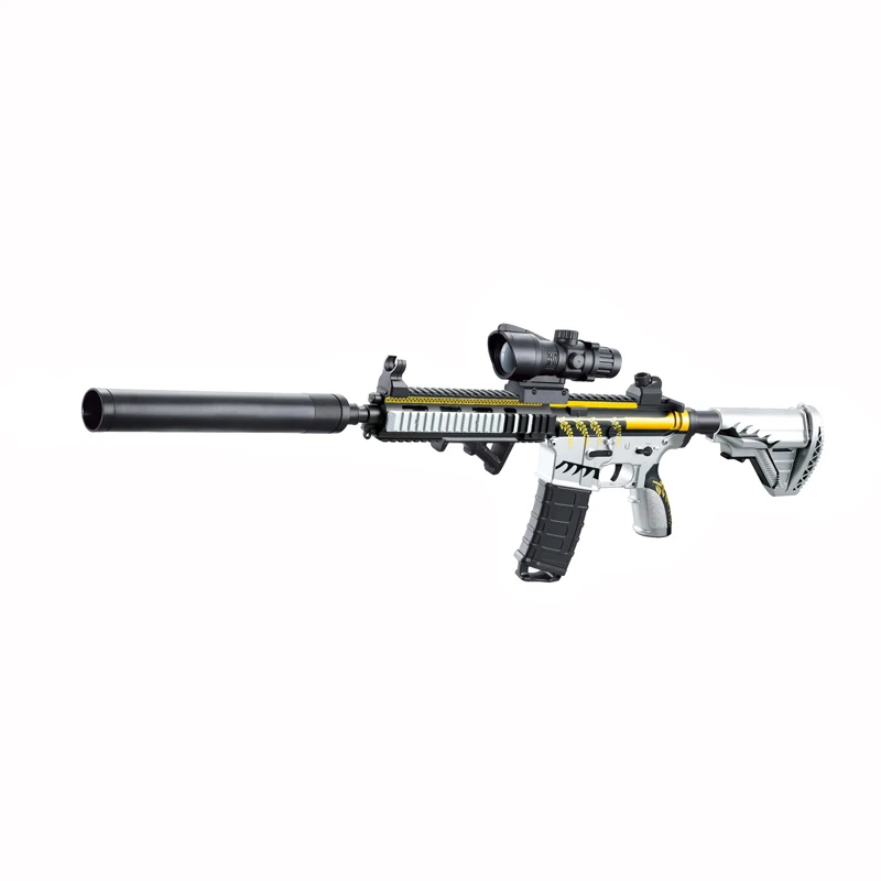 High Quality Plastic Assault Rifle Toy Gel Blaster Water Bullet Gun Cs Battle Design Game M416 Toy Gun