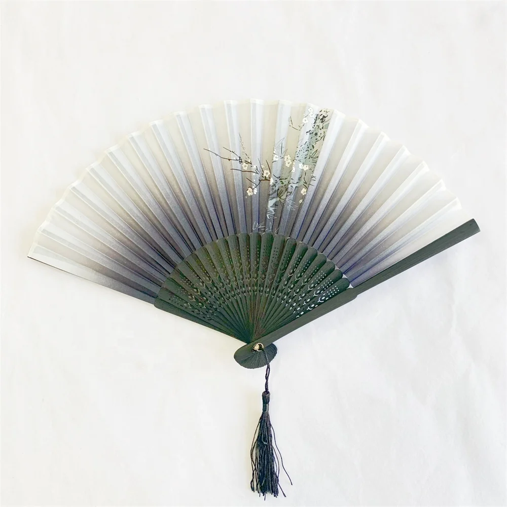 Изготовленный На Заказ Цветной бамбуковый ручной складной веер для подарка ручной работы