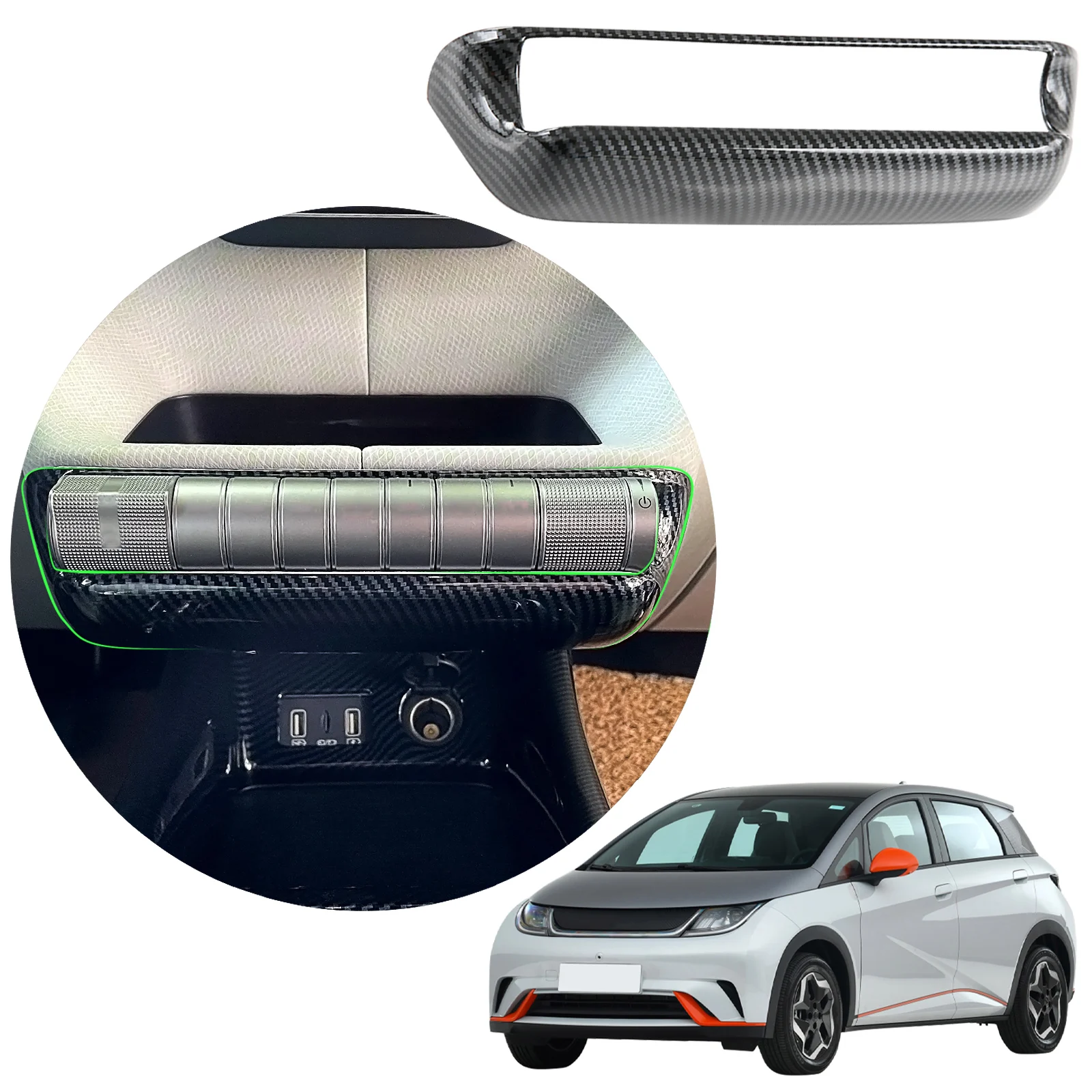 Автомобильные запчасти ABS кнопка кондиционера для вентиляции панель управления аксессуары украшения интерьера комплект кузова BYD Dolphin EA1 2022