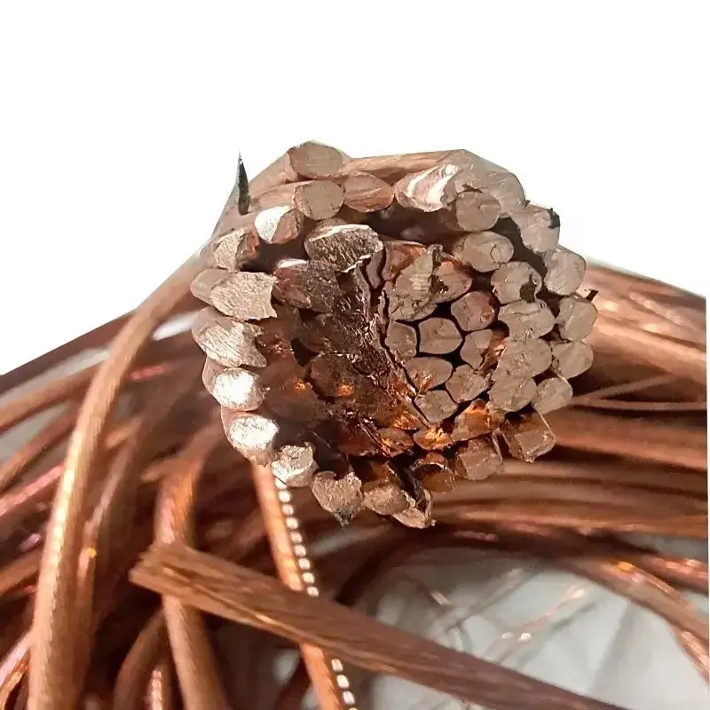 Wholesale copper scrap wire from the factory, with a purity of 99.99%, is available in large quantities in stock
