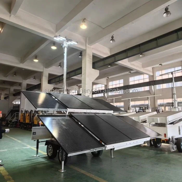 Hot 4KW new design  hydraulic solar panel  storage power house solar trailer