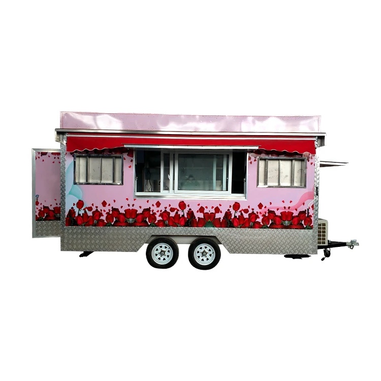 Flower Mobile Food Trucks for Sale Snack Truck Food Small Food Truck for Miami