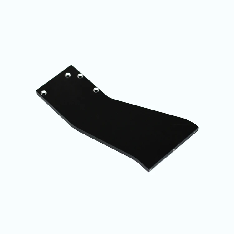 Manufacturers wholesale turning precision parts black anodized aluminum panel with bolt holes cnc machining services