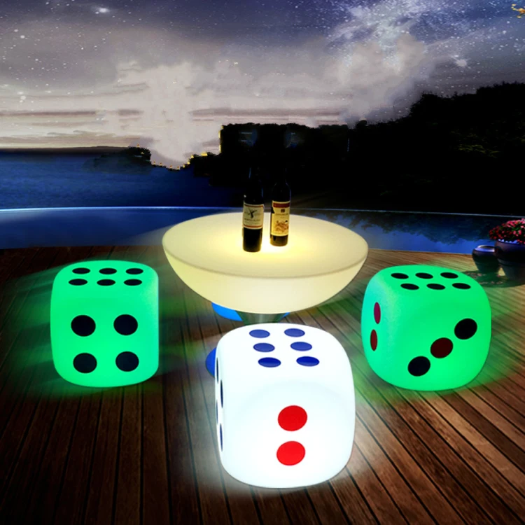 
Colorful flashing seat night lamp color-changing mahjong gifts luminous dice toys stall party decoration 