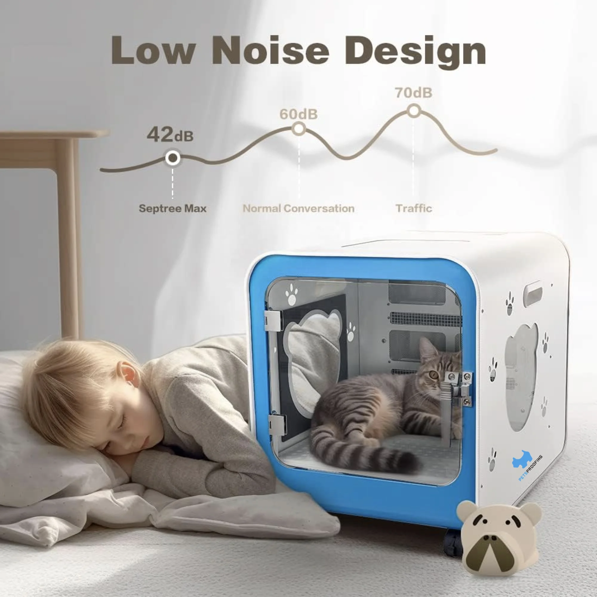 Automatic Low Noise Dog and Cat Pet Grooming Hair Dryer Plastic Box Room Drying Machine Air Blower Dryers for Pets
