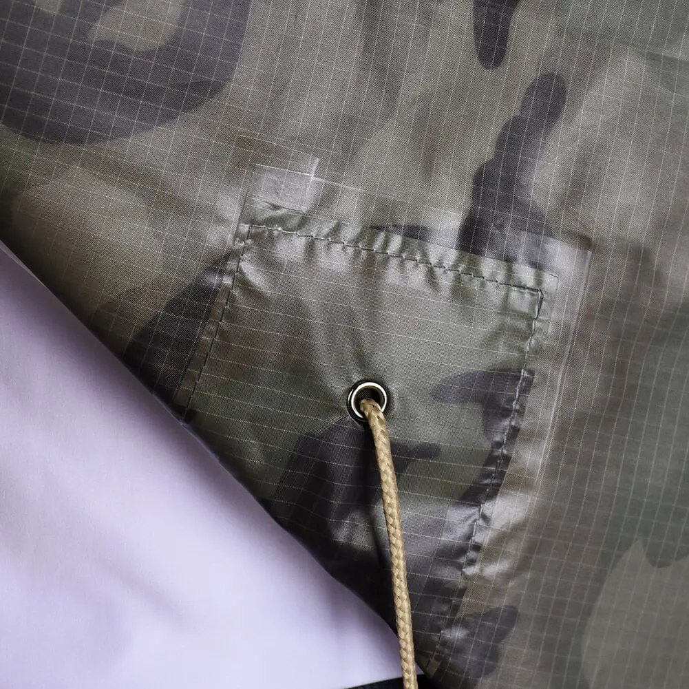 Hunting PVC waterproof camping coat  OEM Covert bionic Ghillie suit cloak camouflage raincoat Multi function tent