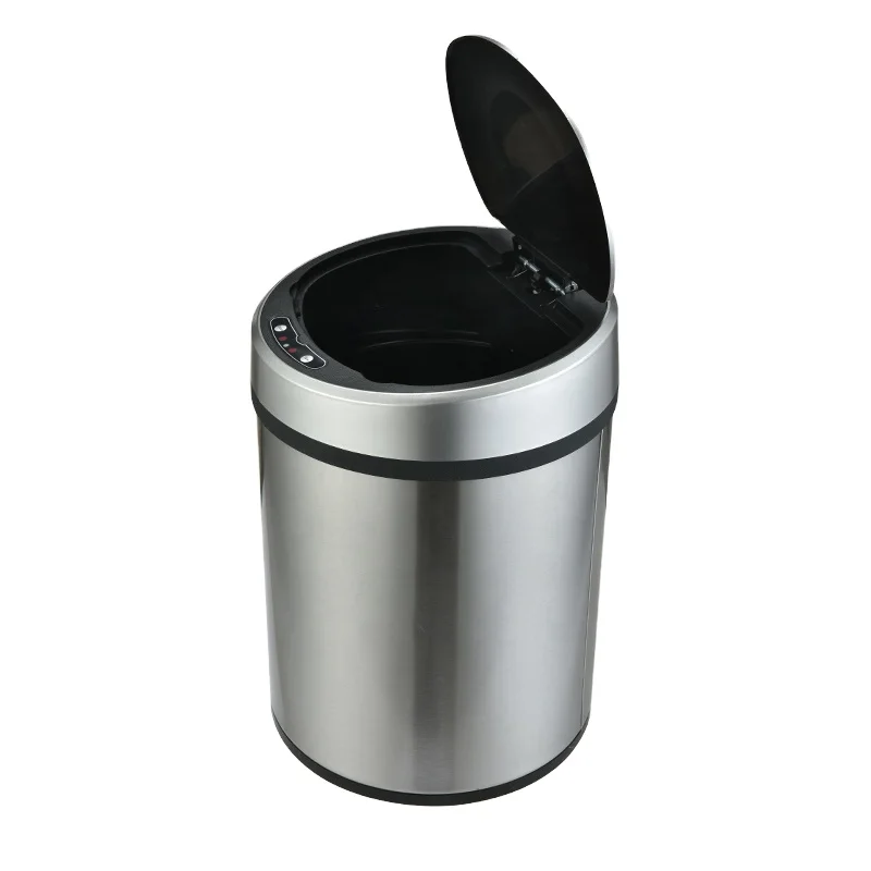 Factory Stainless Steel Automatic Waste Bin Smart Trash Can Sensor Dustbin with  Storage Bucket for Kitchen ,Bedroom and B