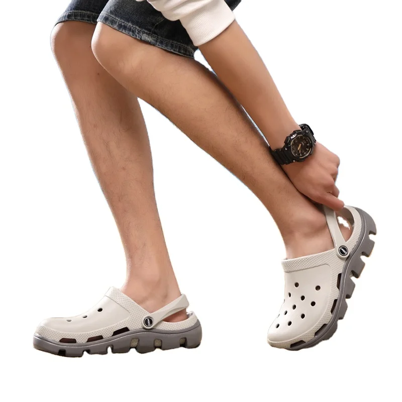 Новинка, модная обувь контрастных цветов, Нескользящие пляжные тапки на толстой подошве