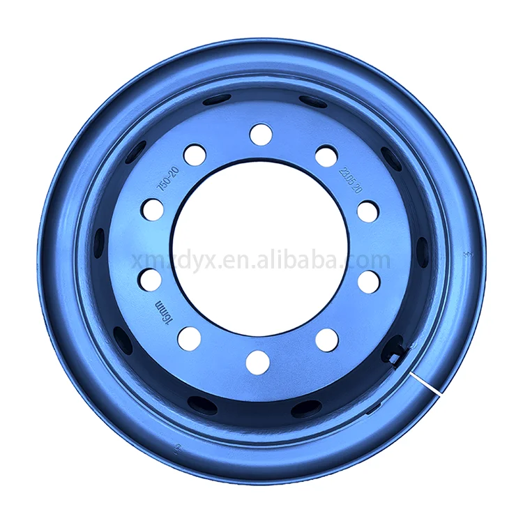 Heavy Duty Truck Wheels 7.5-20 Steel Rims for 10.00-20 Tires