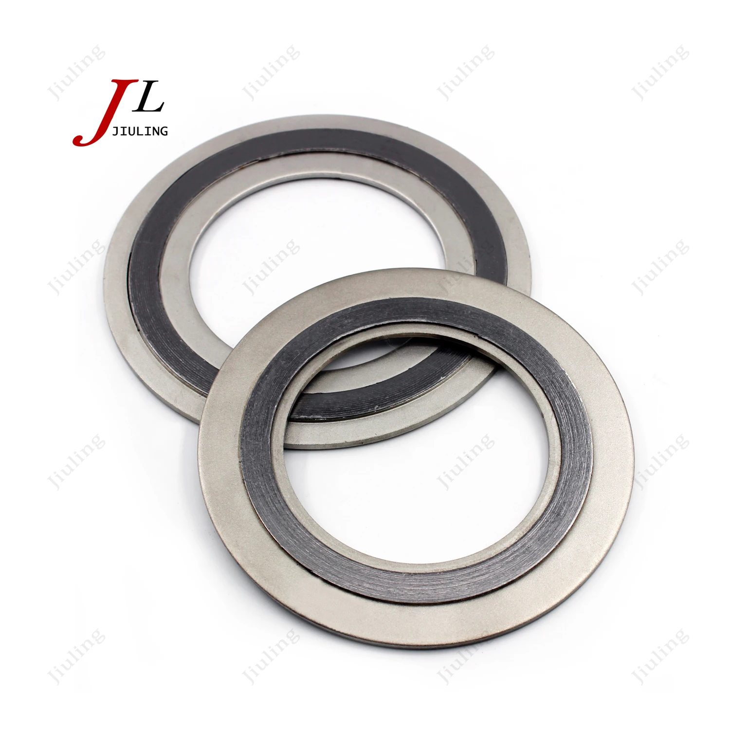 Metal graphite winding gasket manufacturer pipe flange sealing gasket type D outer and nner ring metal spiral wound gasket