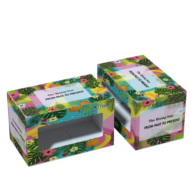 Wholesale Fashion New Design Box For Tampons Soy Ink Tampons Box With Clear Window Custom Creative Design Tampon Paper Box