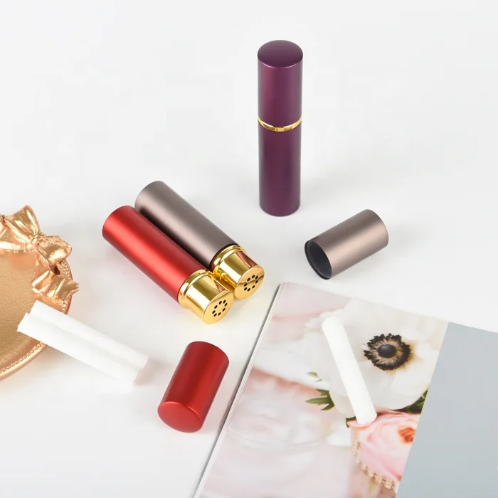 Essential Oil Aromatherapy Blank Nasal Inhaler Tube Bottles Refill Metal Aluminum inhaler