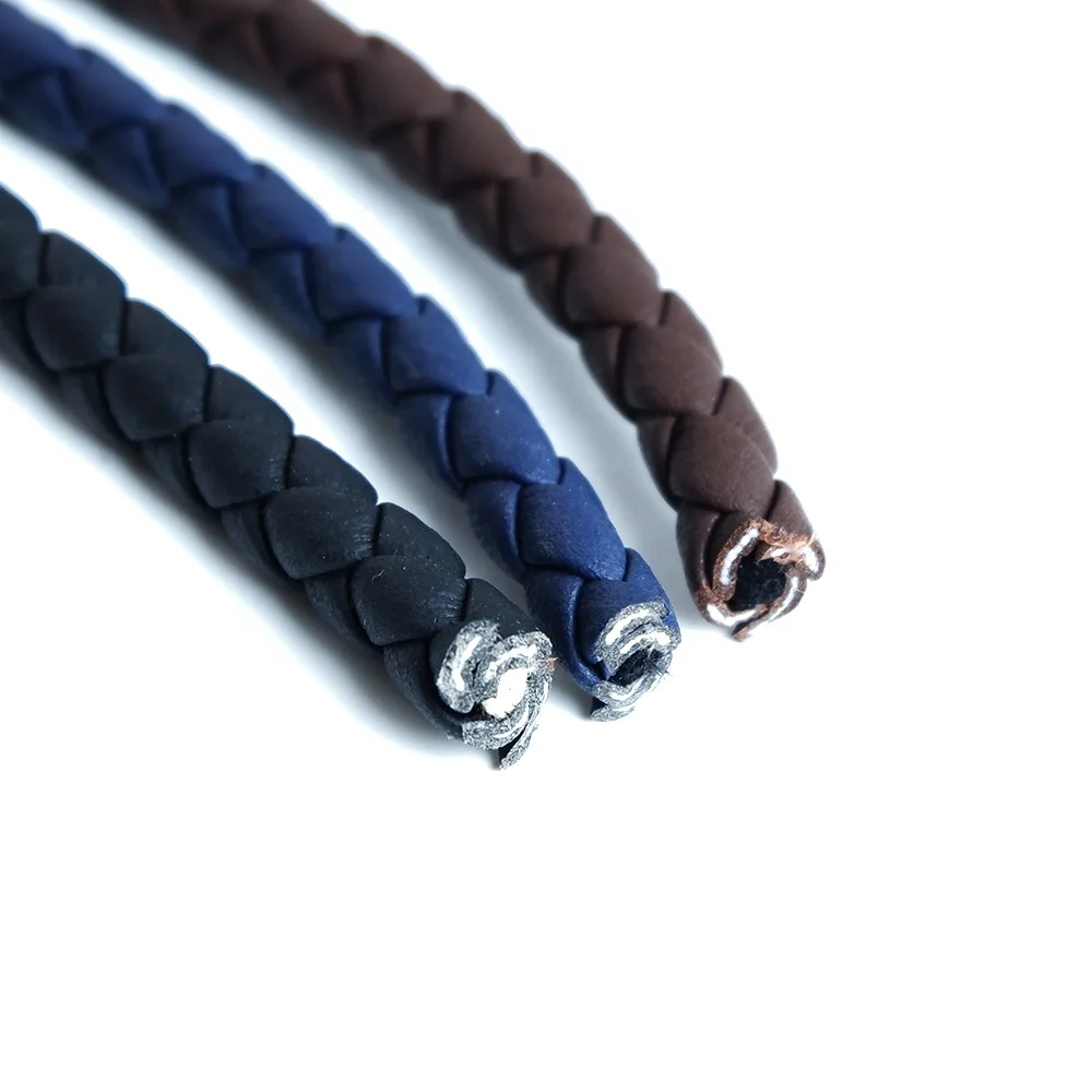 High Quantity 4mm 5mm 6mm 8mm Matt Genuine Leather Full Grain Leather for Bracelet Making