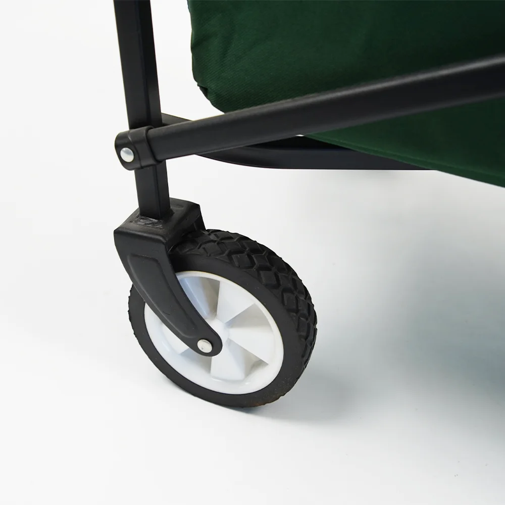 Foldable Collapsible Folding Outdoor Utility Wagon with Big All-Terrain Beach Wheels