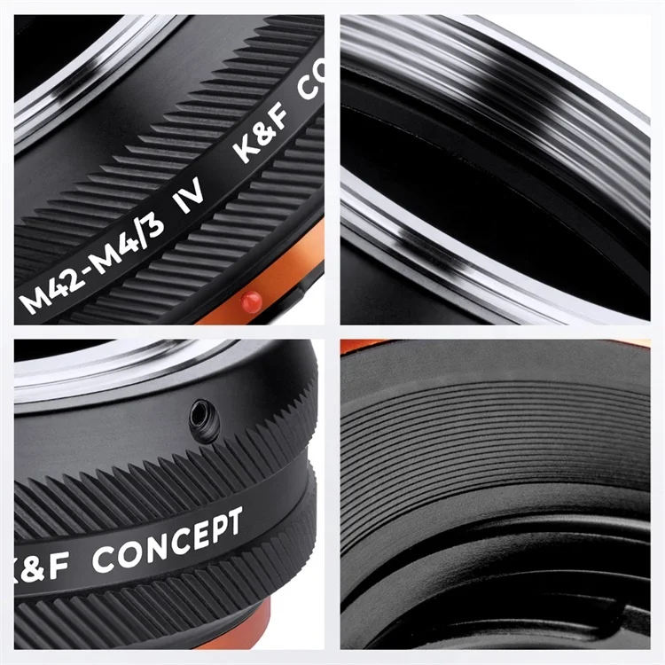 K&F Concept Lens Mount Adapter M42-M4/3 IV Manual Focus Compatible with M42 Lens and Micro Four Thirds (M4/3) Mount Camera