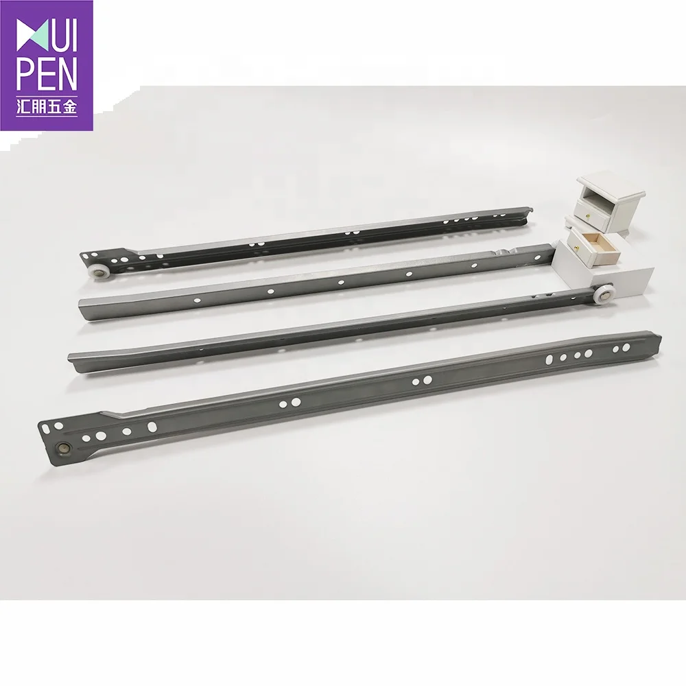 Factory price powder coated paint telescopic drawer channel drawer box slide soft close drawer runners slide