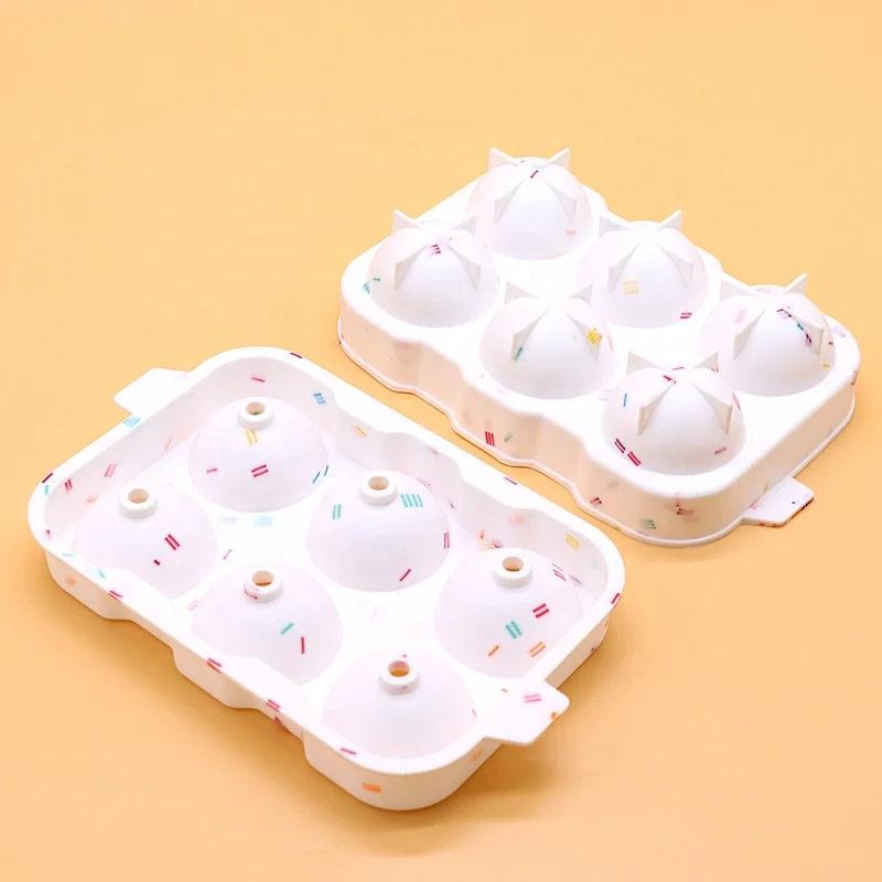 Candy grain ice cube trays silicone mold mould sphere ice ball maker with lid,reusable and BPA free