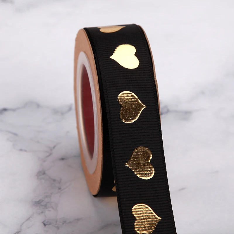 Ribbons 3 Inches wide Ribbon Custom Bee Silver Gold Foil Print Grosgrain Gift Ribbon For Girl Hair Bows