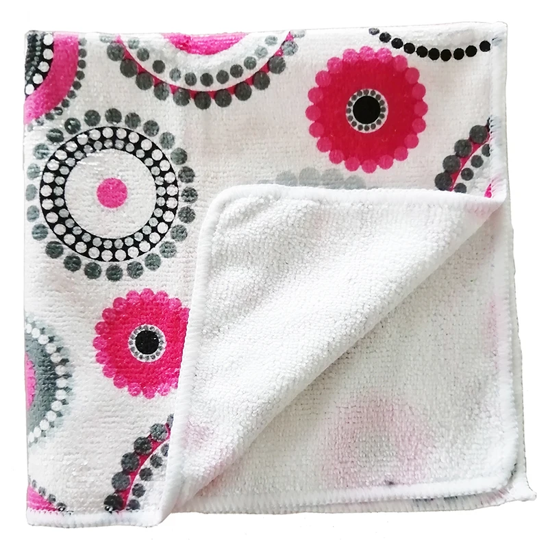 Microfiber household all purpose cleaning cloth with printing