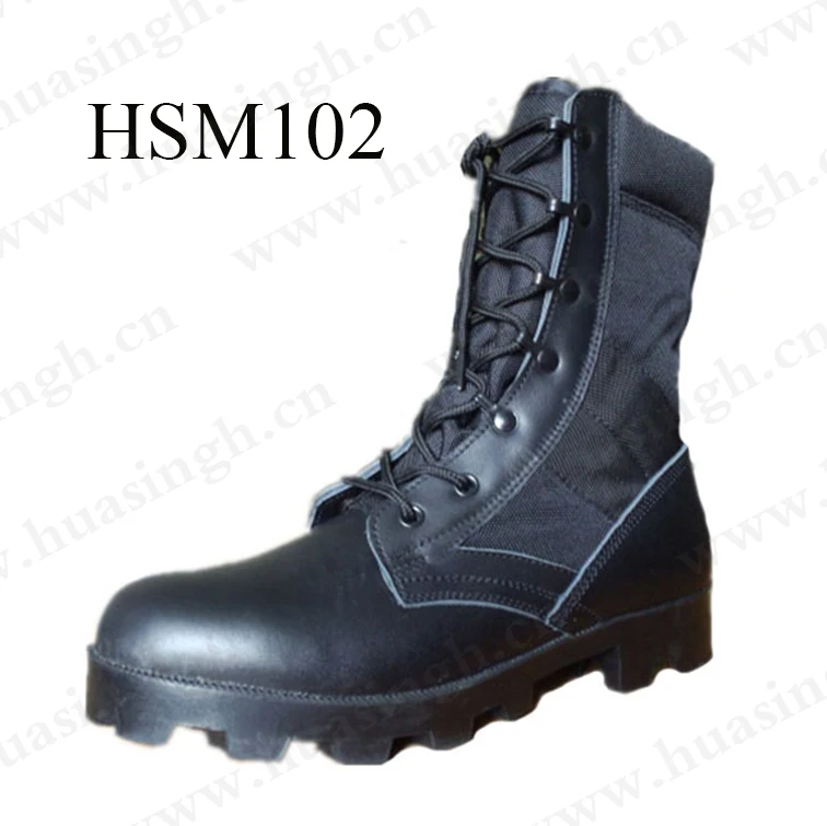 XLY, original Ripple sole Wellco military infantry combat type jungle boots black military boots HSM102