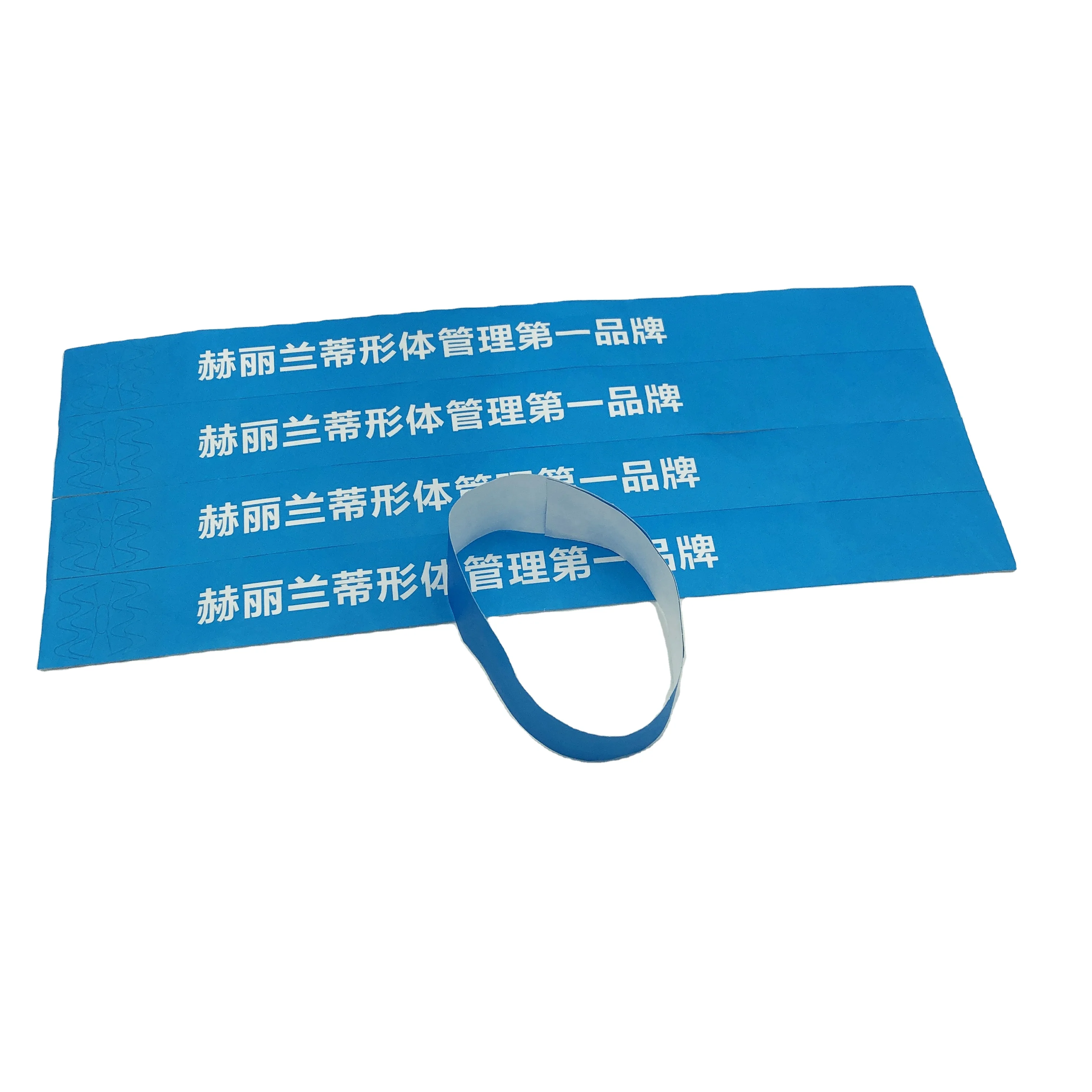 OEM Cheap  Design Your Own Paper Wrist Band Tyvek Wristband Single Use Custom Logo