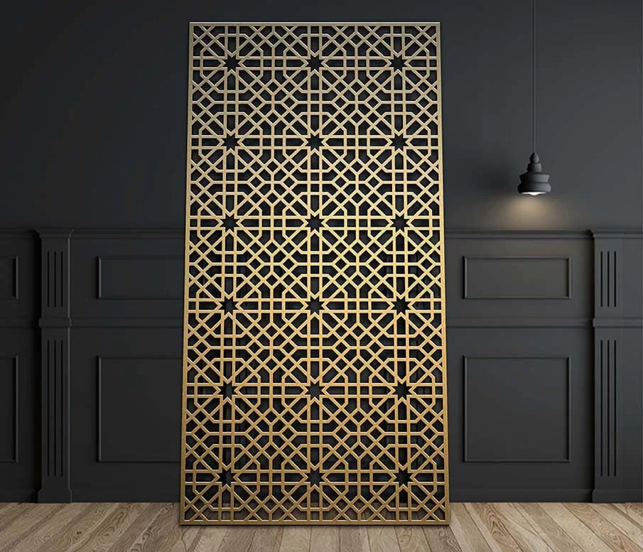 2022 Home Decorative Laser Cut Room Metal Divider Stamped 3D Decorative Stainless Steel Wall Panels