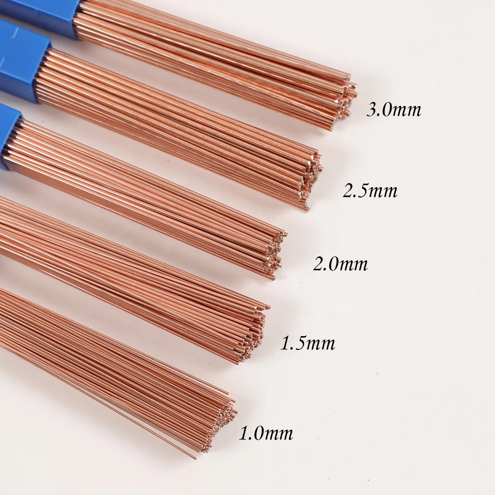 Manufacturer 1/1.5/2/2.5/3mm 50cm Brass Welding Rod Phosphorus Copper Electrode Welding Wire Soldering Rod Bronze No Need Solder