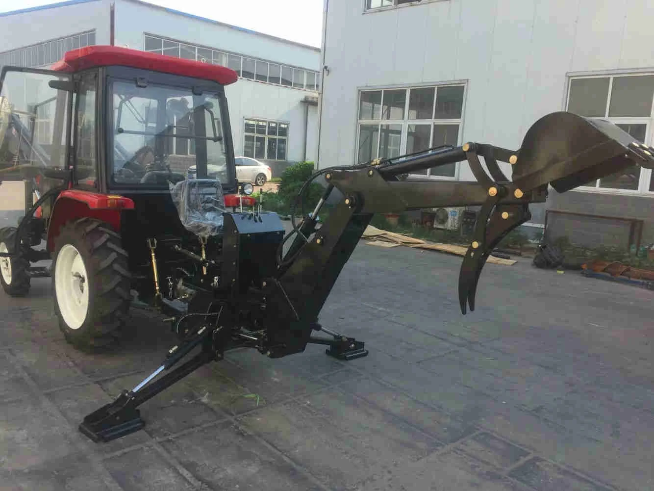 Big discount! farm tractor implements and attachments mini 25hp 30hp 4x4 tractor with front loading and back hoe digger for sale