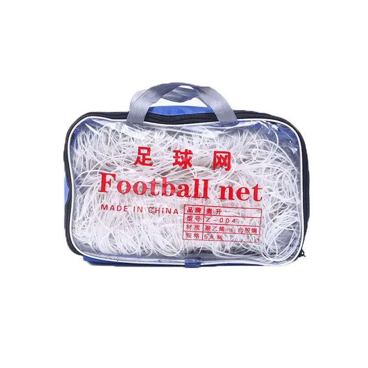 Customized 5 7 11 Players 2mm 3mm Wire Diameter Football Net PE Soccer Goal Post Nets