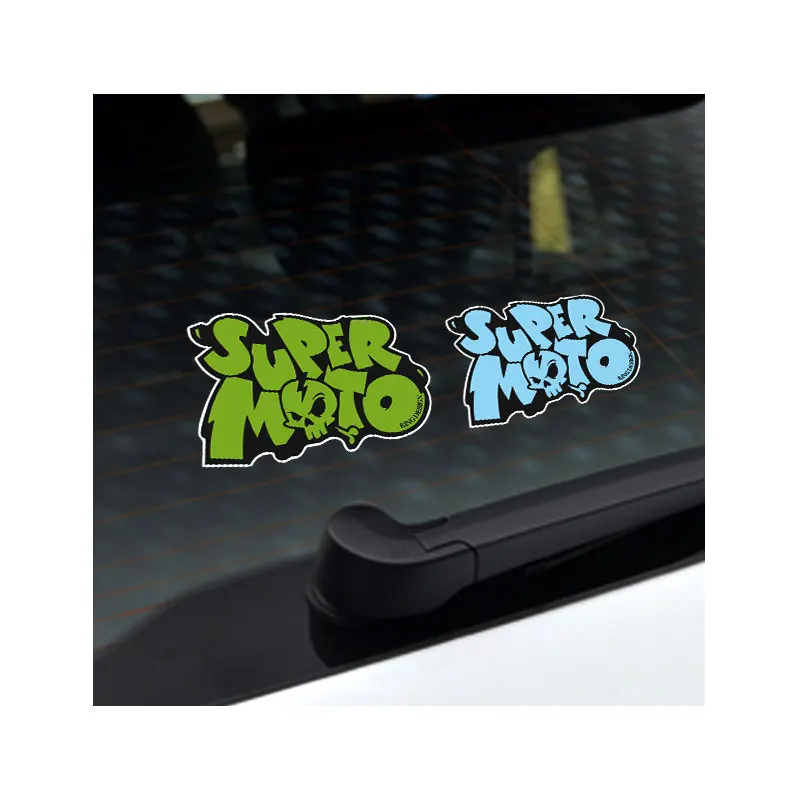JDM Super Moto Reflective Stickers Cute Logo Decals Motorcycle Body Windshield Helmet Accessories MT07 MT09 Nmax R3 Car Emblem