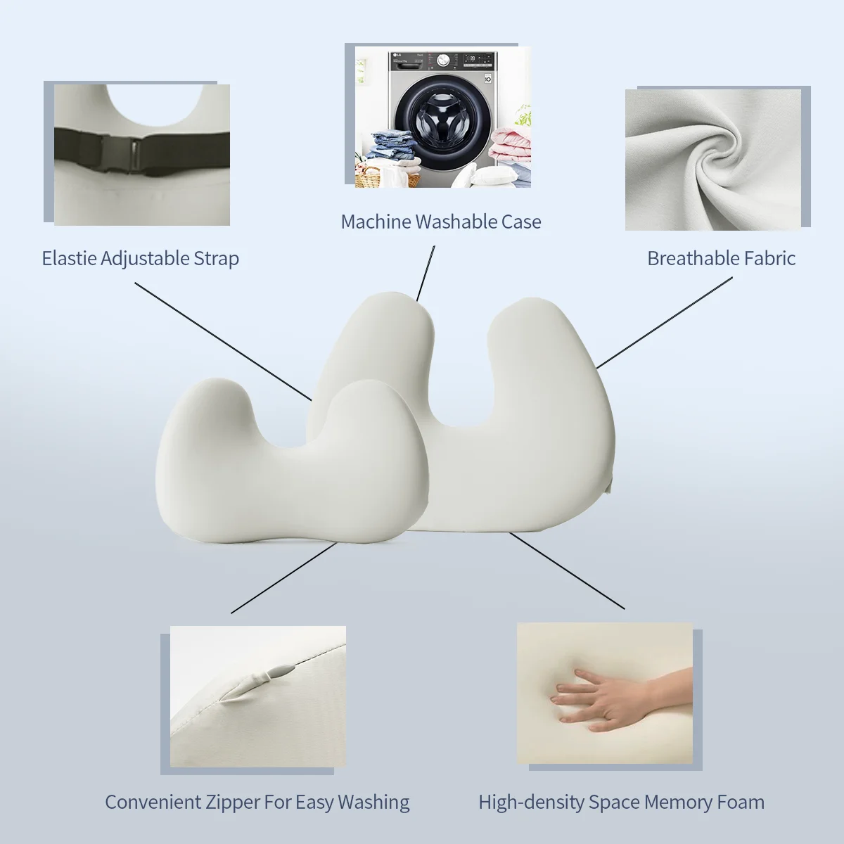 OEM ODM new breathable ergonomic backrest seat headrest sleep cushion ergonomic lumbar support car seat cushion