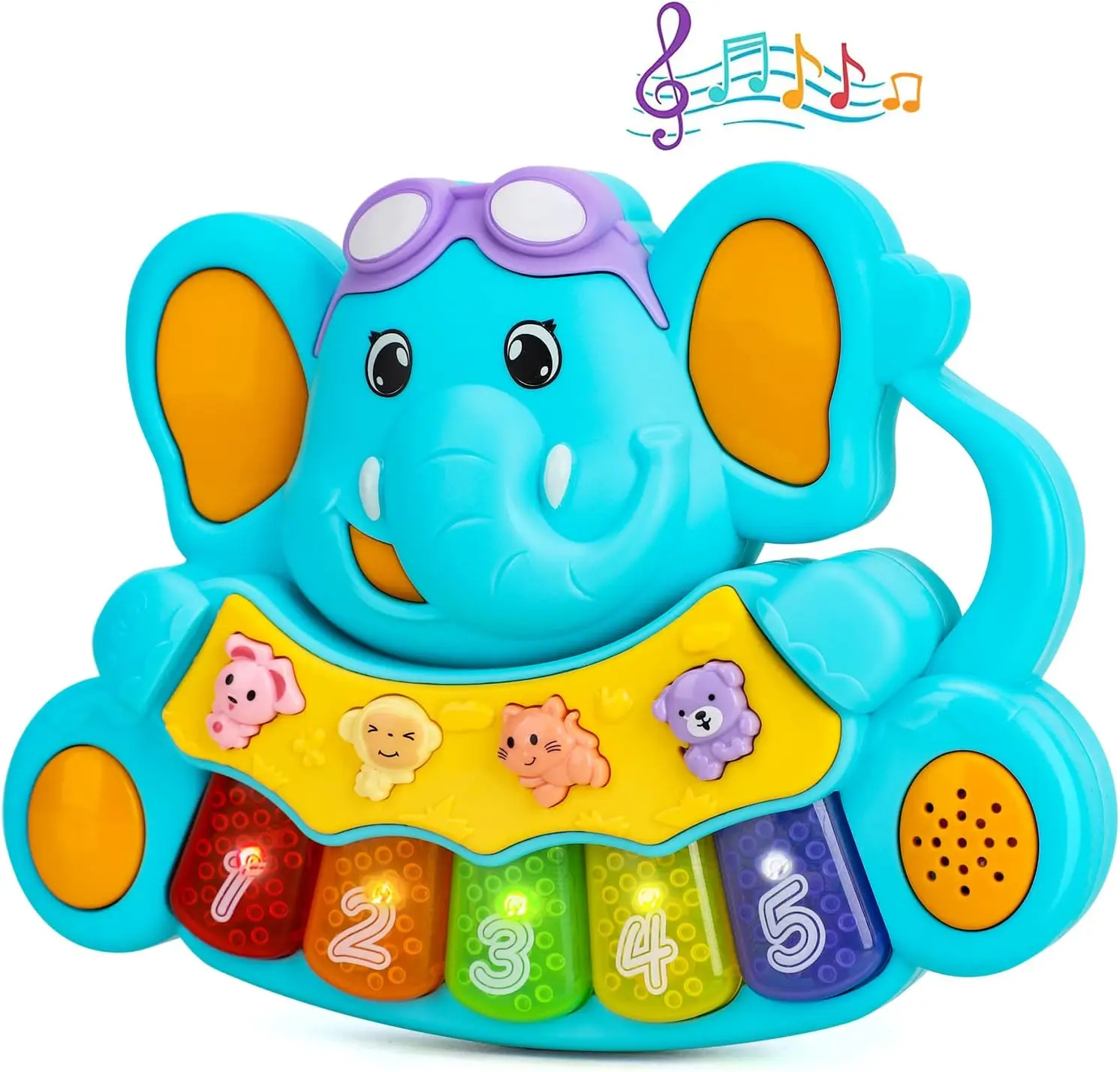 electric cartoon animal piano Sound And Light musical instruments Baby Toys Finger Training Piano Toys