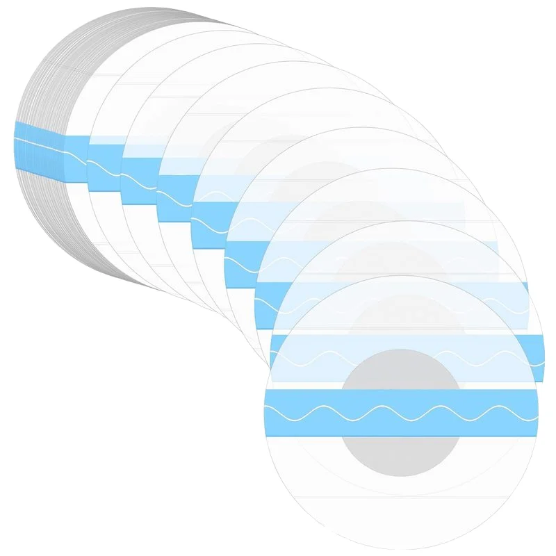 Melenlt Sensor Covers for Libre 1/2, Waterproof Adhesive Patches,Transparent Tape Long Lasting-Without Hole