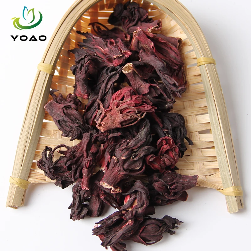 Natural Dried Red Roselle Hibiscus Tea Certified Dried Herbal Flower Tea Caffeine Free Flavor Tea