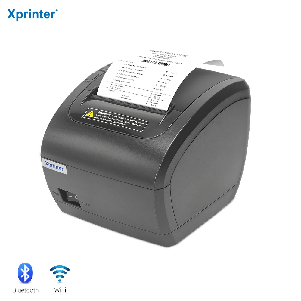 Xprinter XP-Q838L Kitchen Receipt Printer Auto Cutter Blue Tooth Usb Ports Imprimante Thermique 80mm Pos Thermal Printer