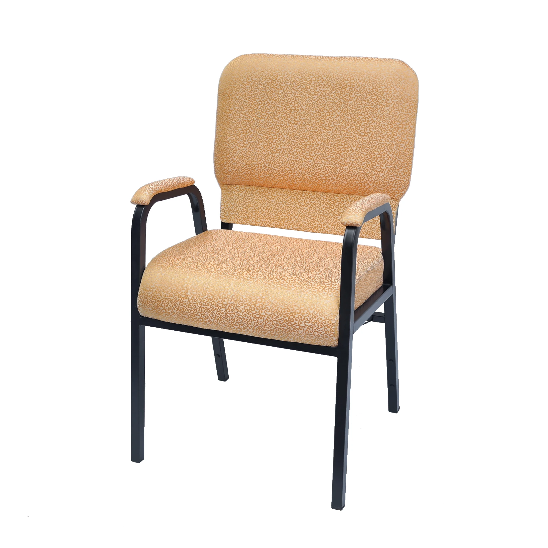Foshan Modern Sample Acceptable Yellow Interlocking Auditorium Church Chair for Sale