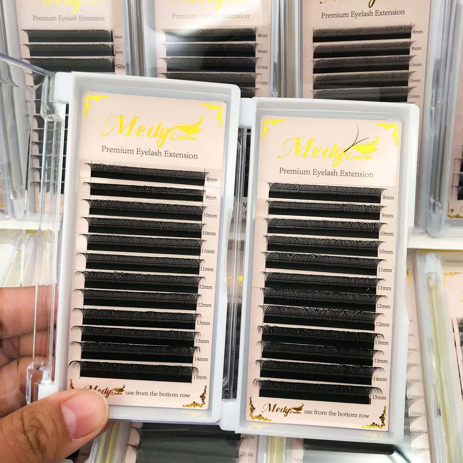 Wholesale Automatic Flower W YY Shape Bloom 3D 5D 8D W Fans Lash Extensions Natural Soft Light Full Dense YY W Eyelash Extension