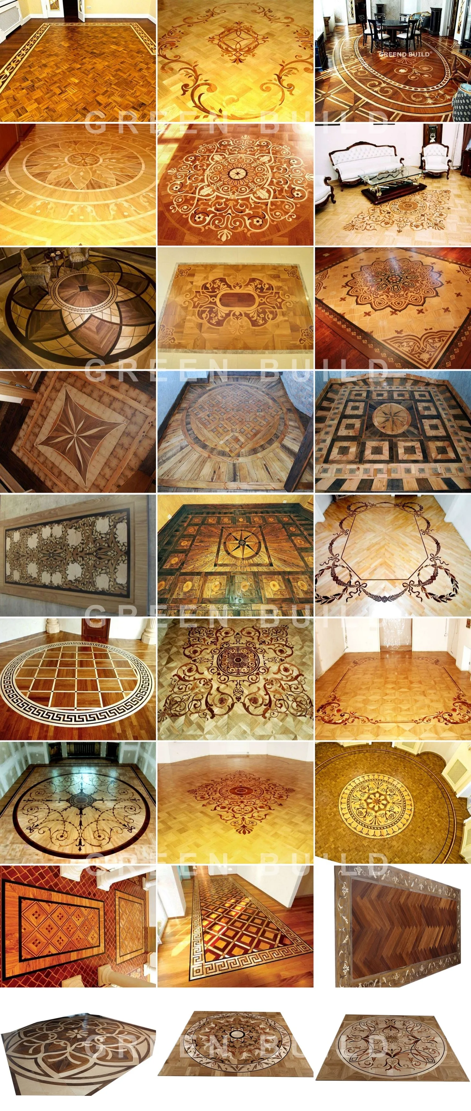 Office mosaic medallion floor patterns