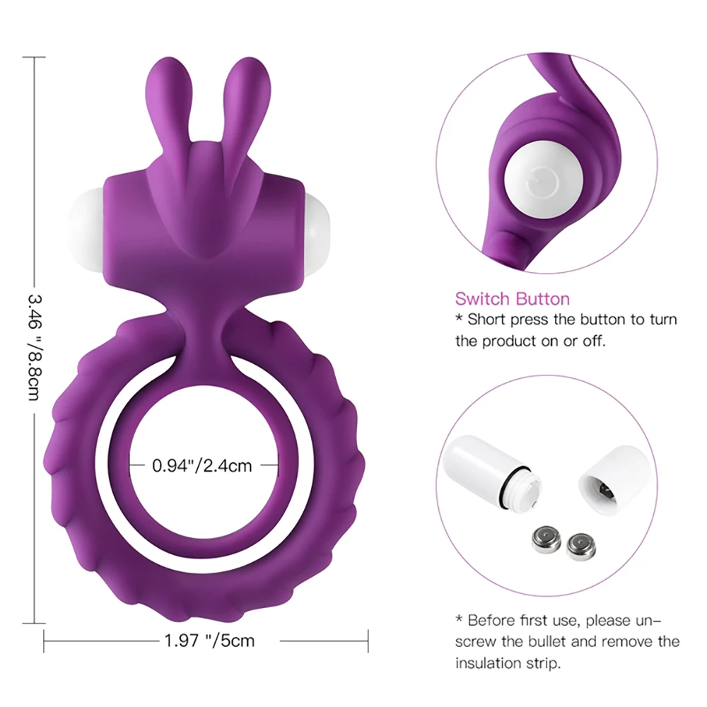 Balls ring Twin Teaser Electric Best seller high quality Soft silicone Vibrating Cock ring adult sexy products for men