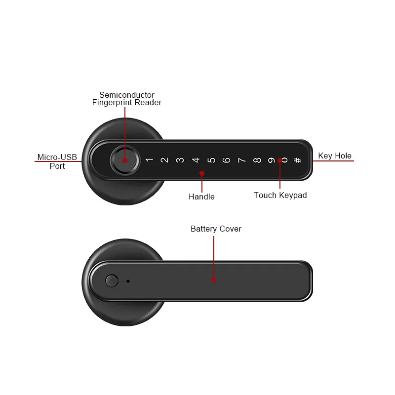 Sinovo Security Door Lever Handle Lock Safety Fingerprint Smart Lock Home Electronics