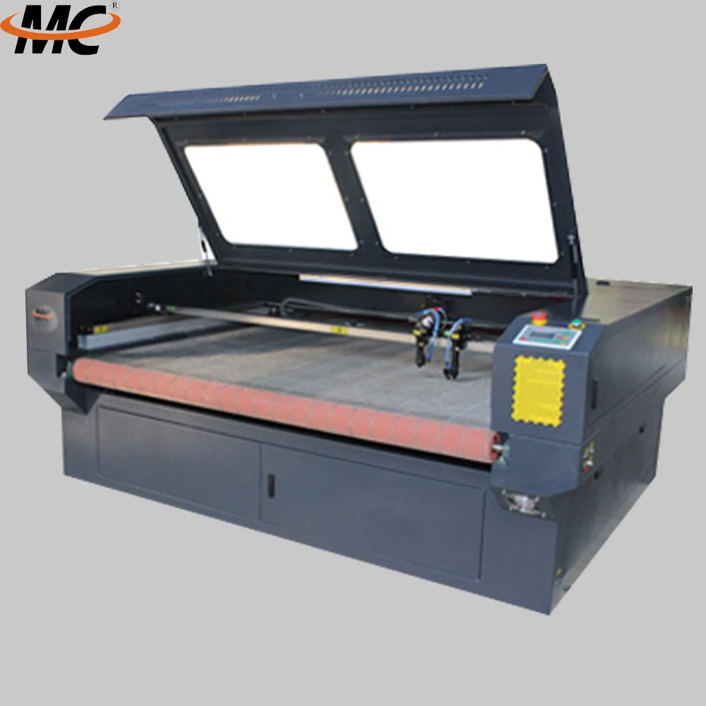 professional auto feeding cutting machine roll fabric auto feeding cutter with double heads fast speed